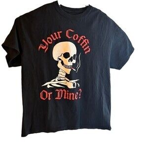 Spencers black tshirt Your coffin or‎ mine size xl short sleeve